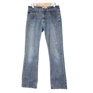 Vintage IKEDA 700 Straight Leg Jeans 90s Y2K Mid Rise Denim Retro Zipper Fly 31